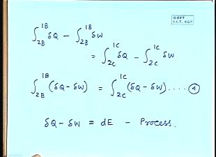 (Refer Slide Time: 17:14) Then, we can do a little bit simplification like this. Integration 2B to 1B minus 2B to 1B dw is equal to 2C to 1C dq minus 2C to 1C dw.