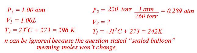 3. What equation can you use if you are given a question in which there a change in state? Because both conditions set would be equal to the same constant, R, they are equivalent.