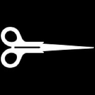 The picture of the scissors is