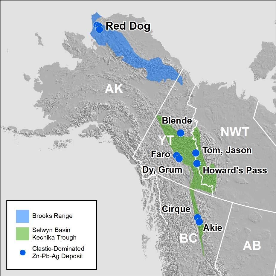 Location & Setting Targeting the best zinc belts and the largest deposits Anchorage Red Dog district located in the Brooks Range on the western margin of North America Black shale