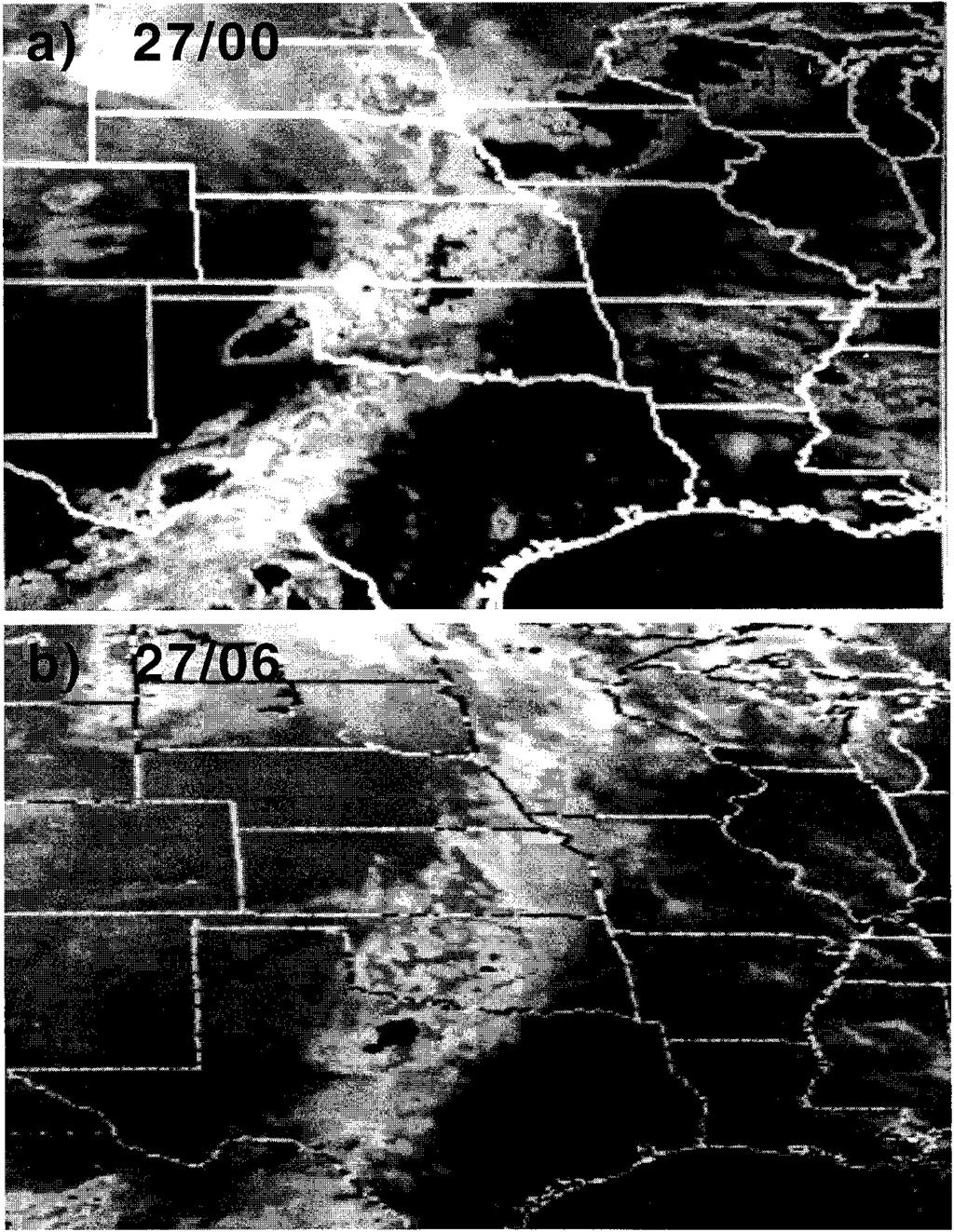 OCTOBER 1997 BÉLAIR AND ZHANG 2549 FIG. 5. Satellite infrared imagery at (a) 0000 UTC and (b) 0600 UTC 27 June 1985.