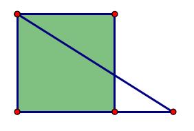 5) Now select the 4 vertices of the square you created. Go to Menu -> Construct -> Quadrilateral Interior. It will create the interior of the square you just created.