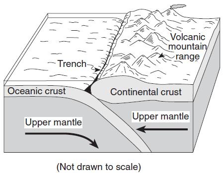 Which diagram correctly shows how mantle convection currents are most likely moving beneath colliding lithospheric plates? 9.