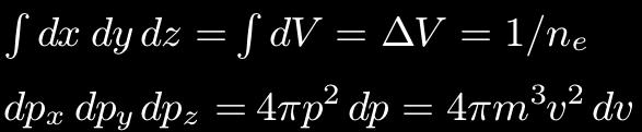 electron & statistical weight g 1j+1 g El number of ions in groundstate with free electron with velocity in (v,v+dv)