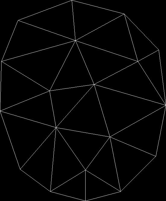 Delaunay triangulation The Delaunay triangulation is a triangulation of n points in the plane such that no point is inside the circumcircle of any triangle.