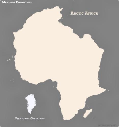 Mercator Projection In fact, area of Africa is about 14 times of Greenland Guofeng Cao, Texas