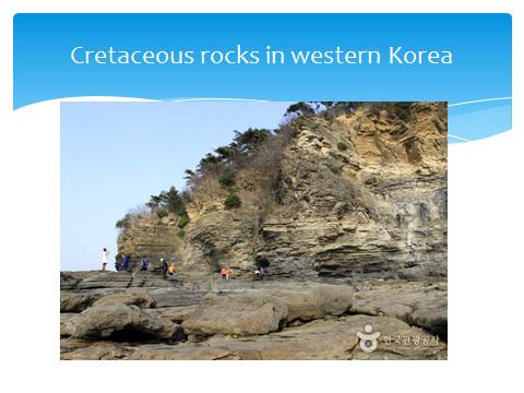 Tuesday, October 24, 2017 visiting Cretaceous dinosaur footprints and dinosaur museum in Haenam and field excursion near Jinju and Goseong outcrops of Cretaceous Gyeongsang Basin in the southern