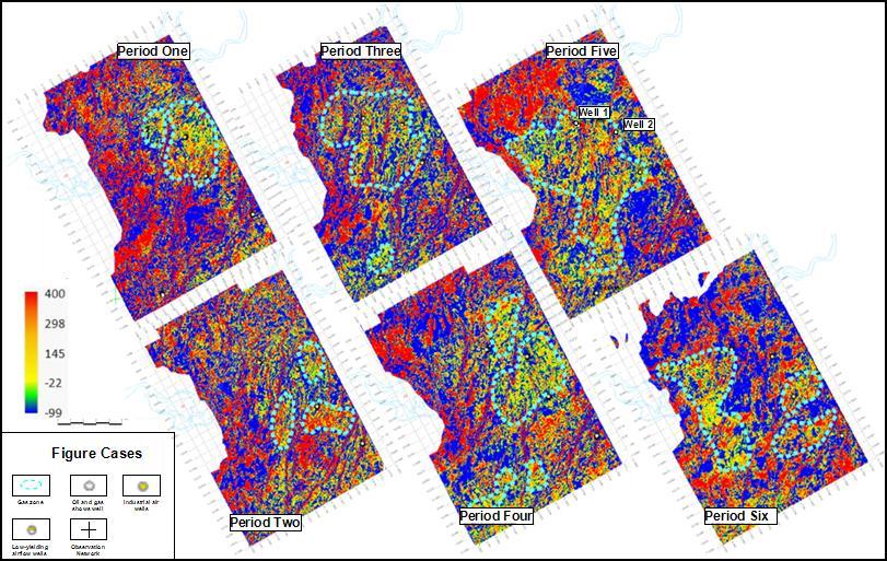 Figure 4 AVO attribute graph (G) map of Yingcheng groups volcanic rocks in Yingshan depression 3.