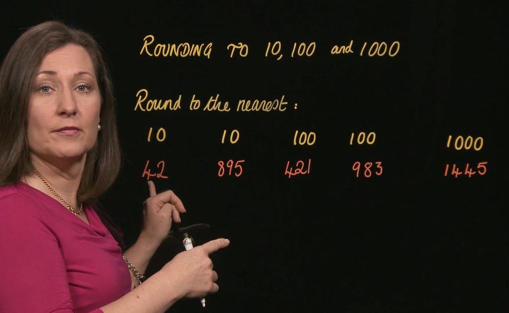 2013 5 min CC Rounding to the Nearest 10, 100 and 1000 In this clip, students learn to round