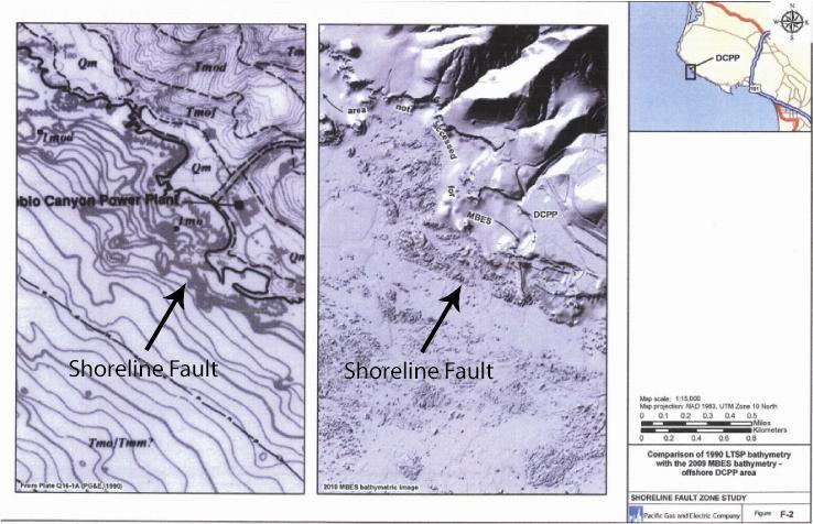 GM4) Why was the Shoreline fault not found in previous studies? The 1988 LTSP Report and 1991 SSER 34 noted that the surf zone near the plant was not well imaged by geophysics.