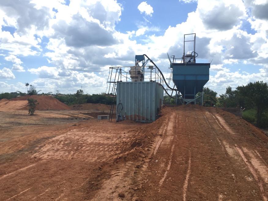 Bulk Sampling Plant at Jaibaras Concentrate currently under transport to the diamond recovery plant in Catalao for processing A total of 23