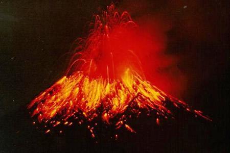 Volcano: a weak spot in the crust where