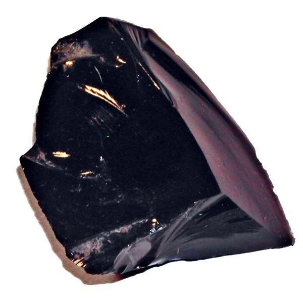 Obsidian: rock from lava that