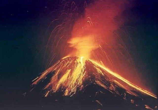 Active Volcano: a volcano that is