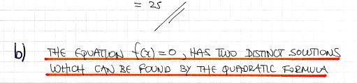 a) Evaluate the discriminant of f ( x ).