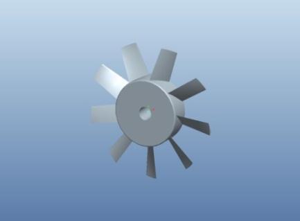 2. MODELING AND ANALYSIS OF AXIAL FLOW FAN IMPELLER Fig. 2 shows the model of axial flow fan impeller. 3.