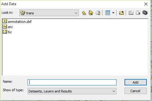 31 CHAPTER THREE WORKING WITH ARCMAP DATA If you select Add data button, the add data window will appear and you can set the folder