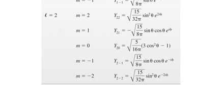 Solution of the Angular and Azimuthal Equations The solutions to the azimuthal equation are: Solutions to the angular and azimuthal equations are linked because both have m l.