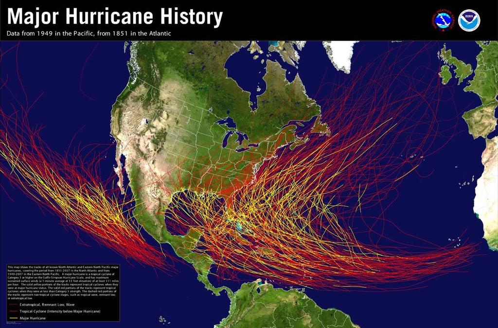 Gulf of Mexico Hurricanes Figure 1: GIS
