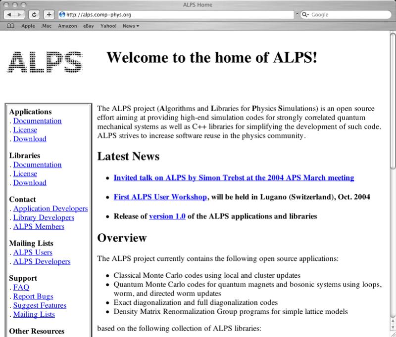 http://alps.comp-phys.