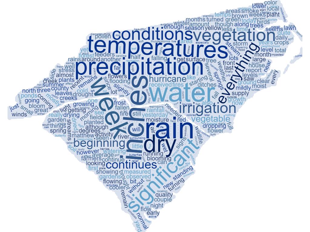 Figure 19: Word cloud generated from all 2,709 study period reports Figure 19 was generated using the online word cloud creator at www.wordclouds.com.