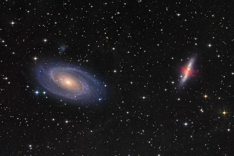 M 82: A Starburst Galaxy M 82 is the prototype starburst galaxy δ ~ 70º => Culminates at θ ~ 40º D = ~3.