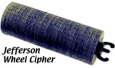 Jefferson wheel cipher - 1790 }