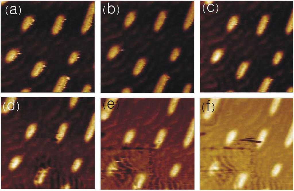 828 H. Lee et al. / Ultramicroscopy 110 (2010) 826 830 Fig. 2. The topographic images were measured after fast-scanning by RT-AFM with the normal forces: (a) 0 nn, (b) 2.0 nn, (c) 4.0 nn, (d) 6.