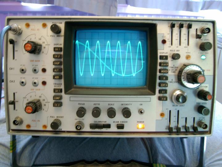 this is an analog oscilloscope