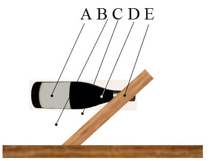 9.3.3. Consider the object shown. A bottle is inserted into a board that has a hole in it.