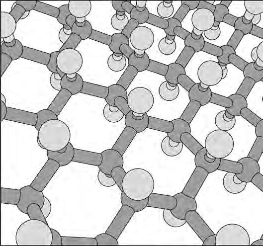 6 3 In 2009 a new material called graphane was discovered. The diagram shows part of a model of the structure of graphane.
