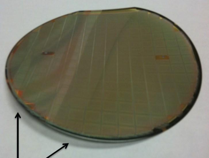 thinning Thinned wafer: low stability, low bending stiffness and