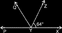 Q.6. It is given that XYZ = 64 and XY is produced to point P. Draw a figure from the given information. If ray YQ bisects ZYP, find XYQ and reflex QYP. Sol.