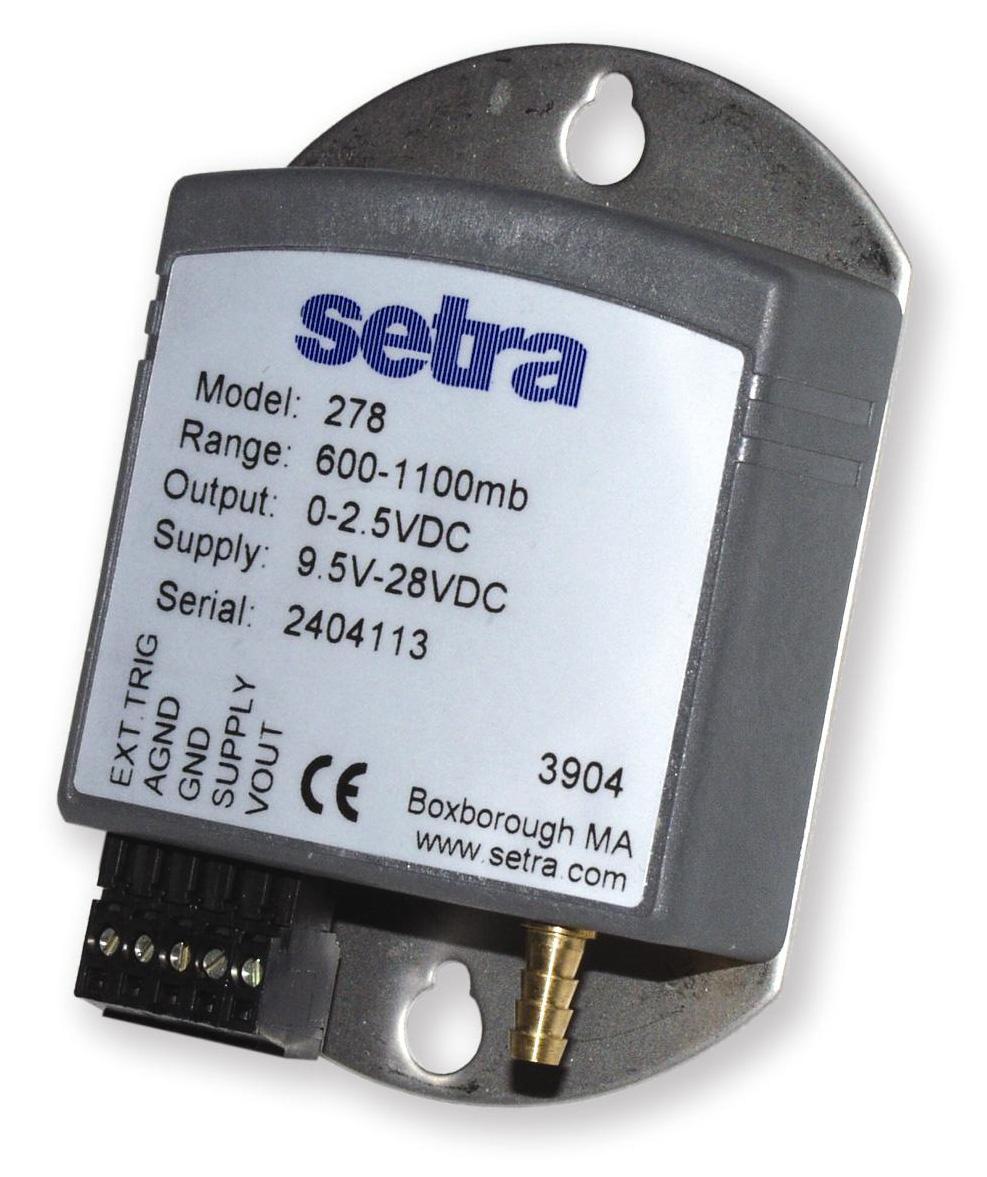 1. Introduction The CS100 is a capacitive pressure transducer that uses the Setra's electrical capacitor technology for barometric pressure measurements over the 600 to 1100 millibar range.
