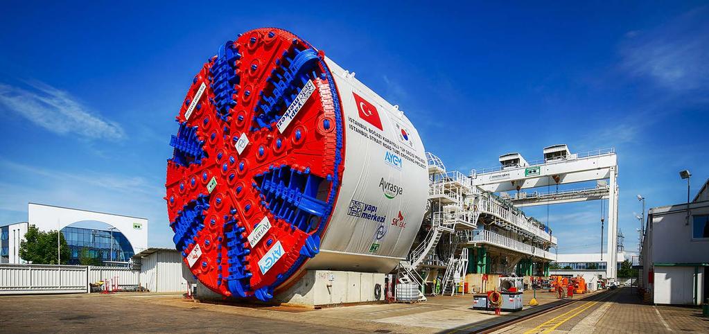 Tunnel Boring Machine (Mix shield by Herrenknecht) Outer Diameter: 13.71m Length : 120.