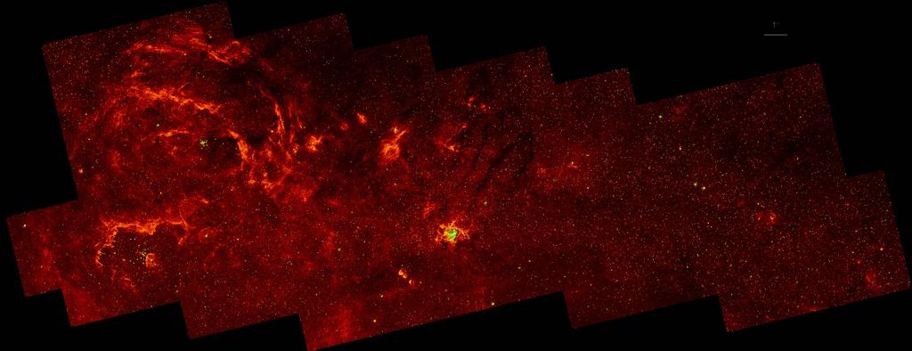 Map of Pα + stellar continuum: Preliminary Results Ionized gas features resolved into arrays of organized linear filaments strong local magnetic fields. ~0.