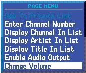 Part Two: Section 4 SiriusXM Satellite Radio Audio Enable/Mute Audio Output The Enable/Mute Audio Output selection of the Page Menu allows you to toggle the audio output On or Off.