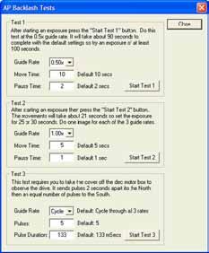 Declination Axis Backlash Tests PulseGuide PulseGuide is a free software program, developed by Ray Gralak, to provide keypad-like functionality using a computer.