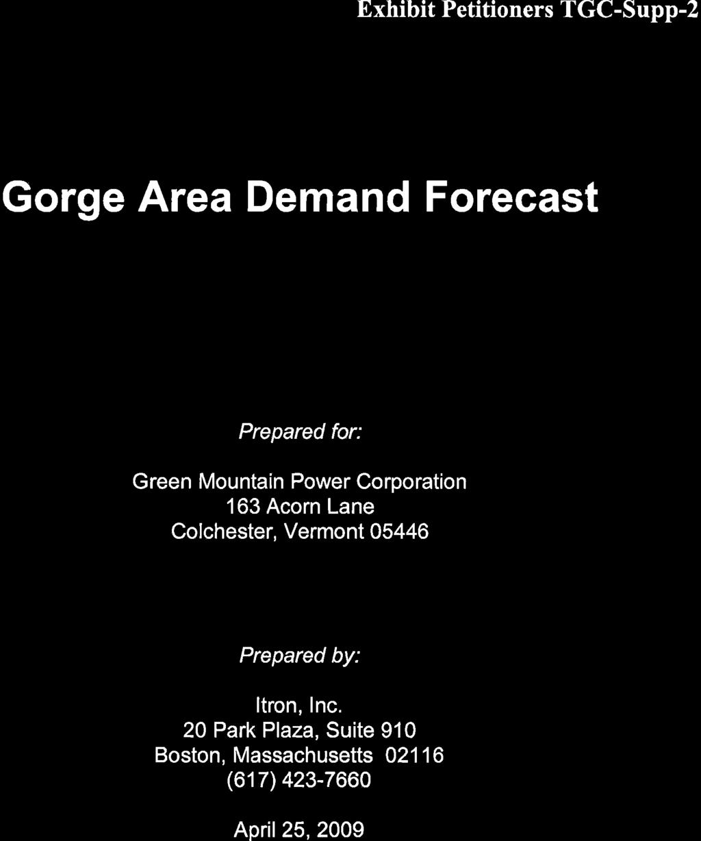 Exhibit Petitioners TGC-Supp-2 Gorge Area Demand Forecast