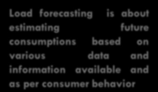 What is Load Forecasting 7 Load forecasting is about