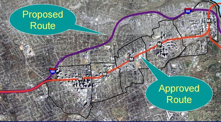 TOD Examples: Arlington (next to Washington DC) Metro route was planned in a freeway