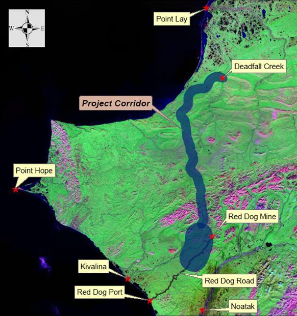 Western Arctic Coal Project Location Illustration courtesy of ASRC 1,050 kilometers northwest of Anchorage 800 kilometers northwest of