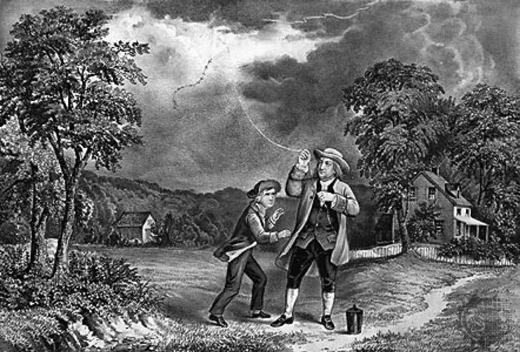 Introduction to Theoretical and Applied Plasma Chemistry Figure 1 1. Benjamin Franklin s first experiments with the atmospheric plasma phenomenon of lightning.