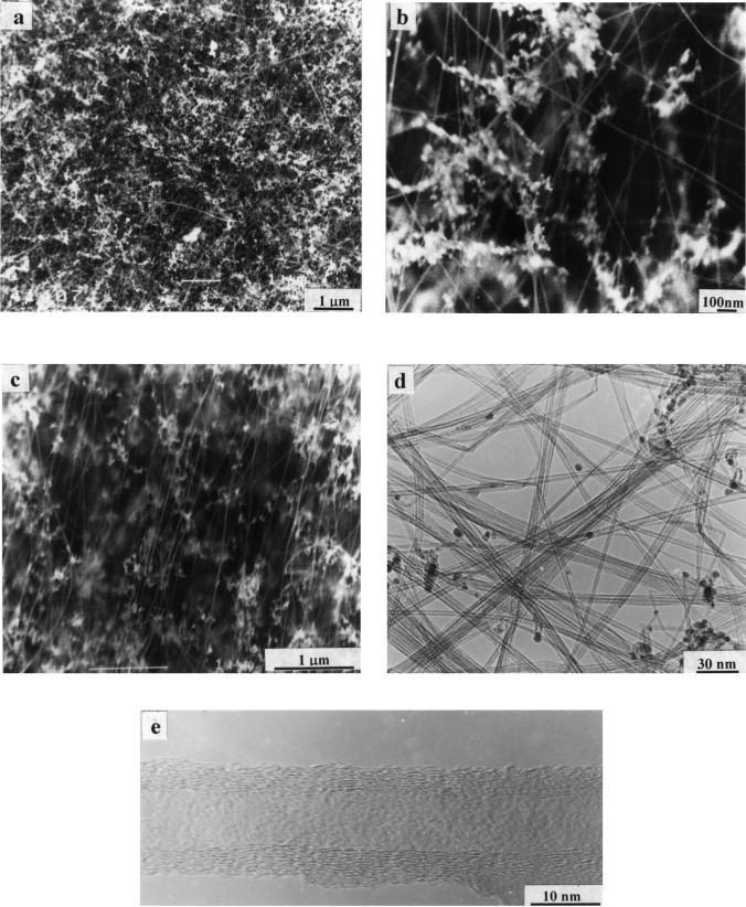 Carbon nanofibers at purity levels of 98.