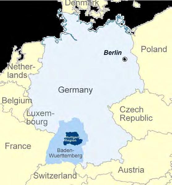 The Greater Stuttgart Region within Europe