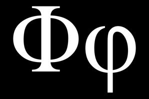 letter of Greek sculptor Phidias's name, as golden ratio symbol