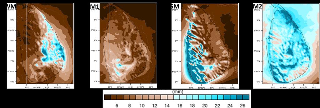 High Resolution (4 km) WRF Simulations for Sri Lanka Using High Resolution (4 km) Downscaling from WRF to Project Future Changes in Mean Climate for Sri Lanka (In