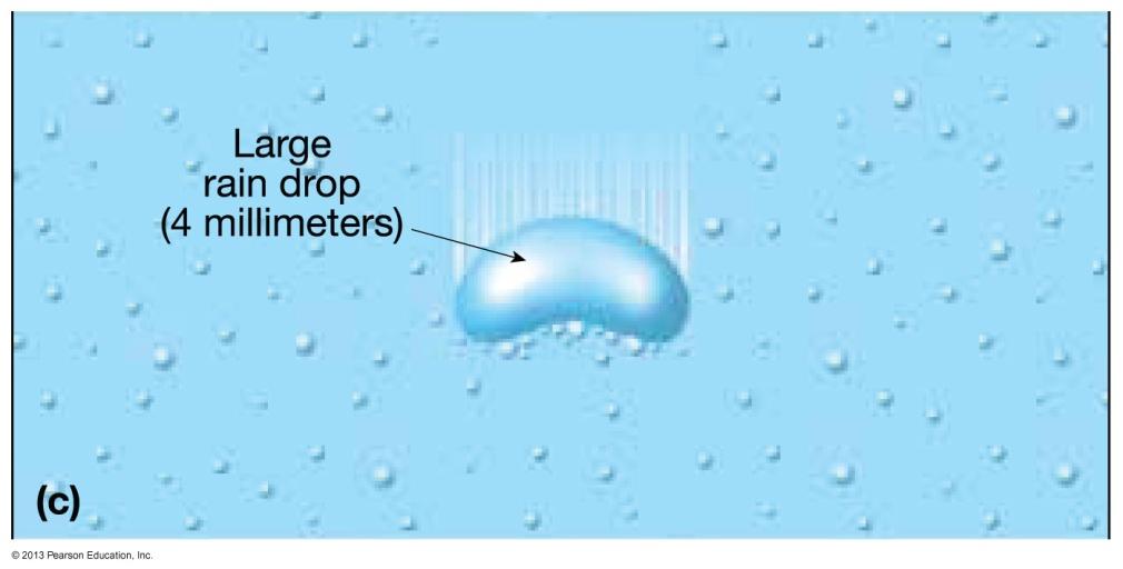 droplets and become larger.