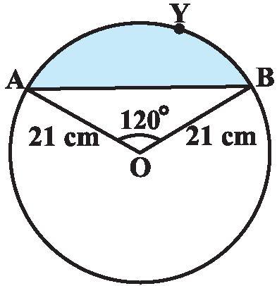 57. The radii of two circles are 8 cm and 6 cm respectively. Find the radius of the circle having area equal to the sum of the areas of the two circles. 58.