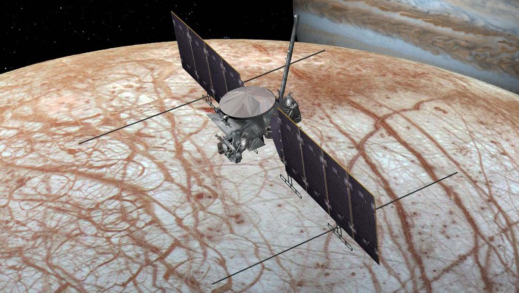 Europa Clipper Overview Will conduct approximately 45 low altitude flybys (25 100 km altitude) to characterize the habitability of the Icy Moon Europa through global regional coverage Science
